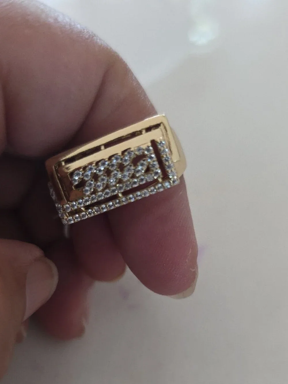 14k Gold Plated Pavé Rectangular Clip-On Earring - Women's Jewelry